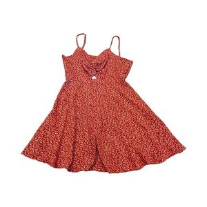 SHEIN Scarlet Leaf Print Dress